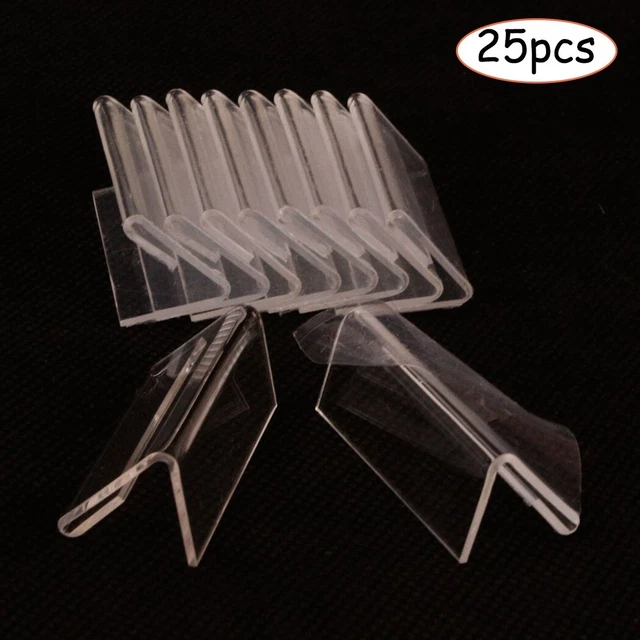 Transparent Preisschild Stand Zusätze Plastik Mini Zeichen Anzeige Halter