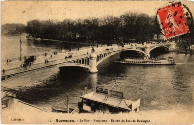 CPA SURESNES Le Pont - Panorama - Entree du Bois de Boulogne (1322643)