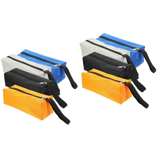 8 pcs Thickened Tool Pouches With Zipper Small Canvas Pouch Small Tool Bag