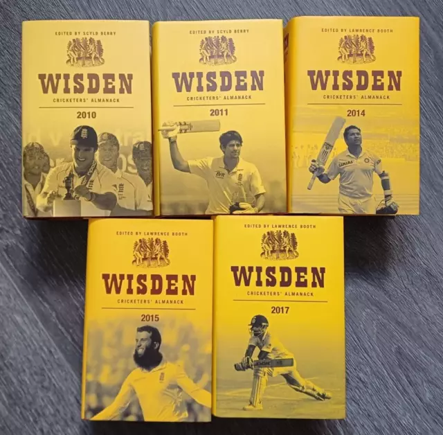 Wisden Cricket Almanack Bundle 2010 2011 2014 2015 2017 Excellent Condition 2