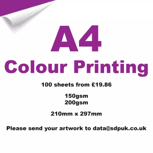 A4 Colour Leaflet Printing / Flyer Printing - Fast & Cheap