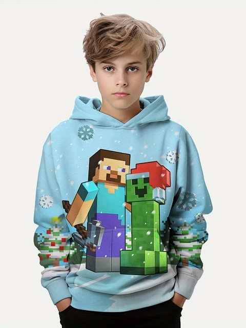 Maglia bambini Felpa Gaming Casual Pullover  Cappuccio videogame