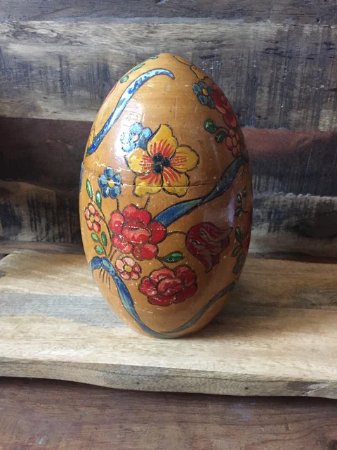 Boîte à Trésor En Thuya, Forme œuf Unique - Objet Ancien Et élégant