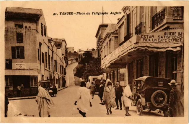 CPA AK MOROCCO TANGER - English Telegraph Square (219626)