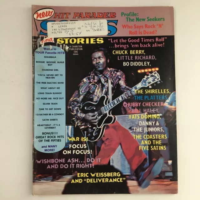 Hit Parader Songs & Stories October 1973 Sharon Cash, Chuck Berry & Wishbone Ash