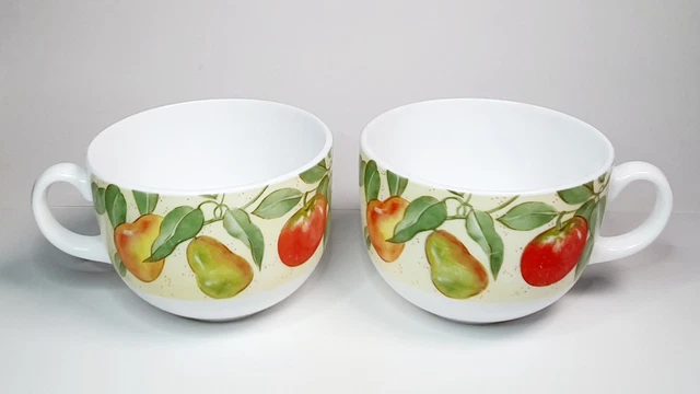 Lot De 2 Grands Mugs Arcopal Vintage - Thème Histoire / Disney - Blanc - Occasion France