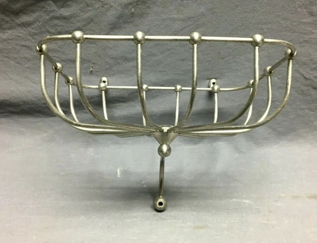 Large JL Mott  Antique Wall Mount Sponge Holder Nickel Brass Bath Soap 1410-21B