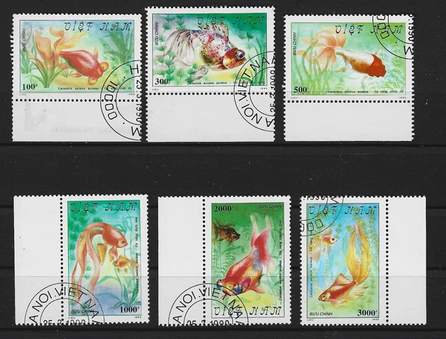 Vietnam  1990  Yt   1038/ 1043  Ob   Poissons D Ornement