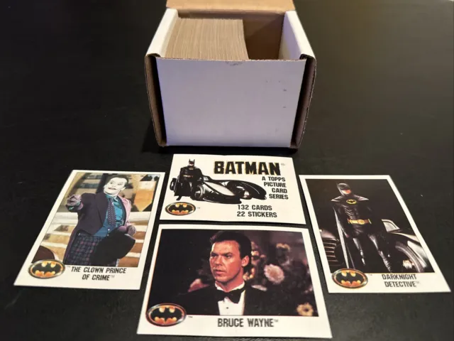 1989 Topps Batman The Movie Series 1 Trading Cards Complete Set 1-132.