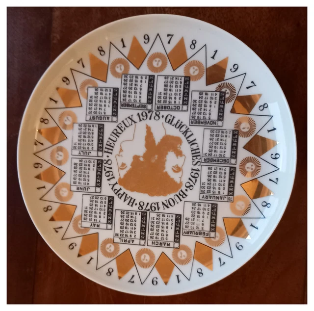 Piero Fornasetti , piatto calendario 1978 , ottimo stato , piatto raro.