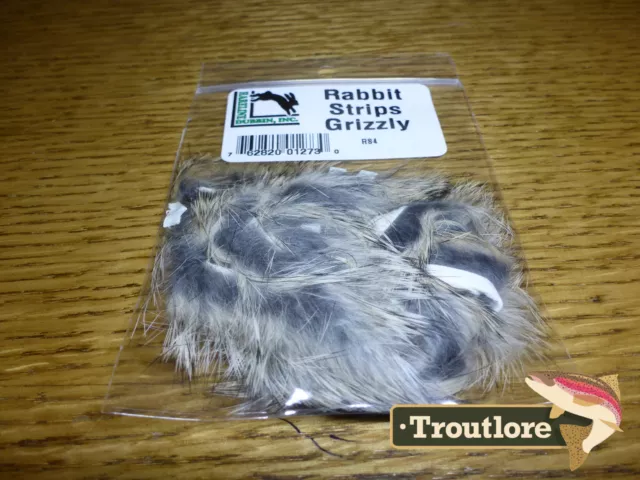 Grizzly Rabbit Zonker Strips Hareline Dubbin New Fly Tying Materials