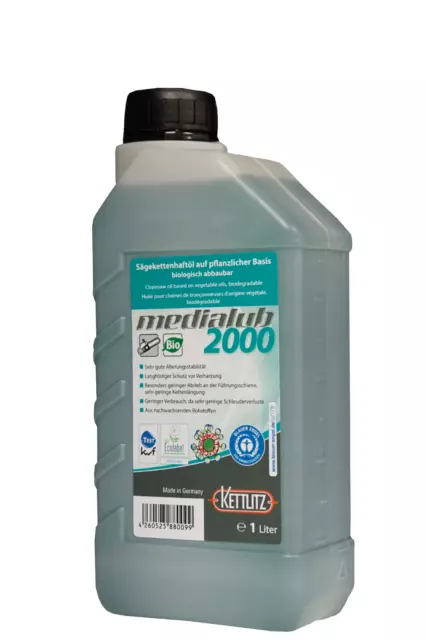 1 Liter Bio Kettenöl KETTLITZ-Medialub 2000 "Blauer Engel"