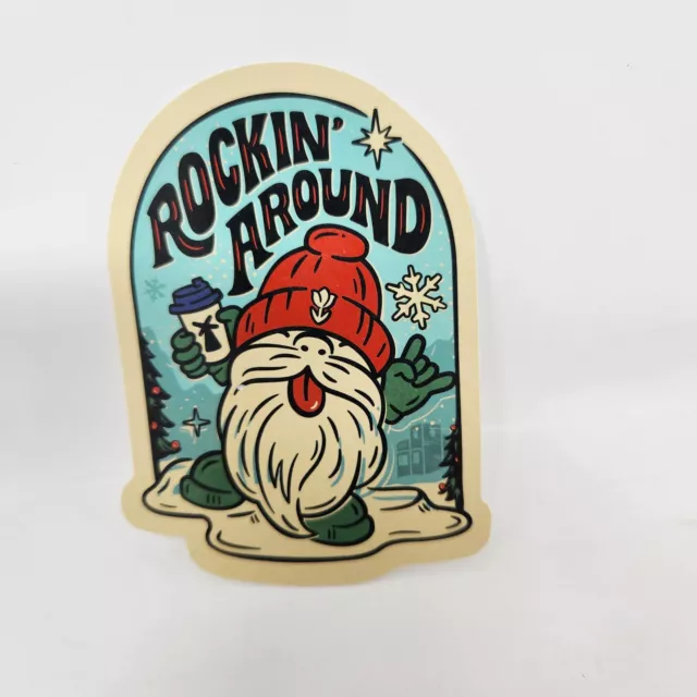 DUTCH BROS STICKER November 2023 Rockin' Around Santa Gnome £6.84