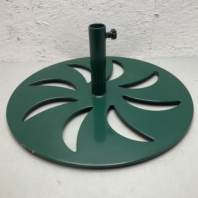 Outdoor Umbrella Base Green 24” Base Diameter Use With 1 1/2” Umbrellas 4HUW7