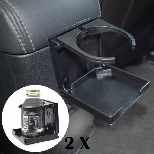 2X UK Universal Car Folding Beverage Cup Bottle Drink Holder Cup Holder