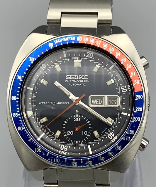 Seiko - Pepsi Pogue Chronograph - 6139-6002 - Men - 1970-1979 In - Foto 8