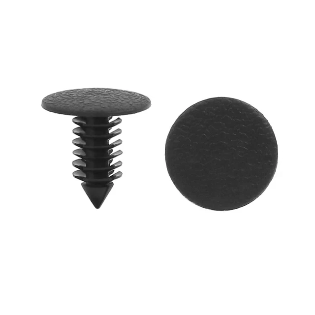 20 Rivets Plastique Noir 5mm - Fixation Pour Garniture Auto Et Carrosserie