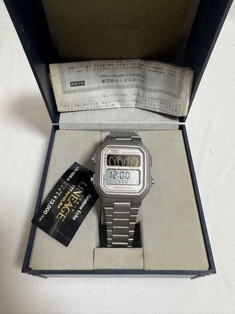 CASIO LINEAGE LIN-155 Titanium Men's Watch Unused Dead Stock