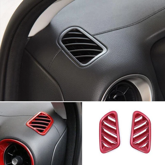 For Kia K3 Forte 2019-2023 Gloss Red Dashboard L&R Air Outlet Vent Cover Trim 2X