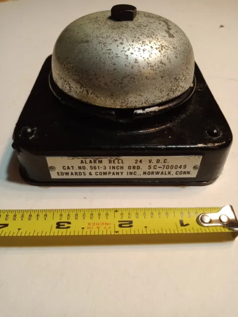 Vintage Alarm Bell Edwards & company Wall Mounted 10-24 VDC