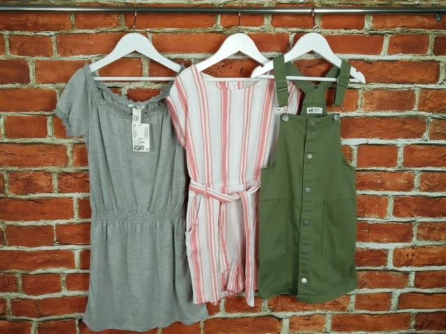 Girls Bundle Age 8-9 Years H&M John Lewis Pinafore Dress Playsuit Kids Set 134Cm