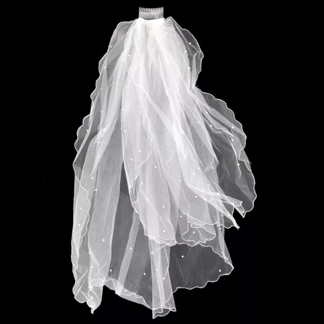 Voile De Mariée Avec Peigne Voiles Mariage Pour Mariées Blanc Multicouche