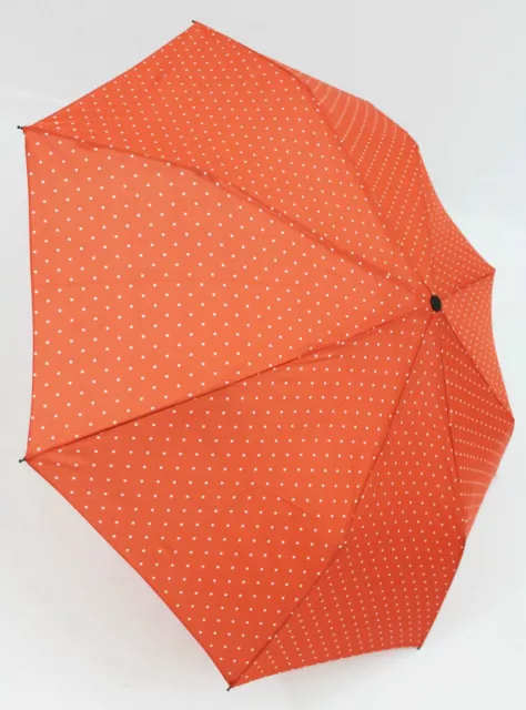 Happy Rain Automatik Regenschirm Dots orange  mit Punkten Taschenschirm 46851