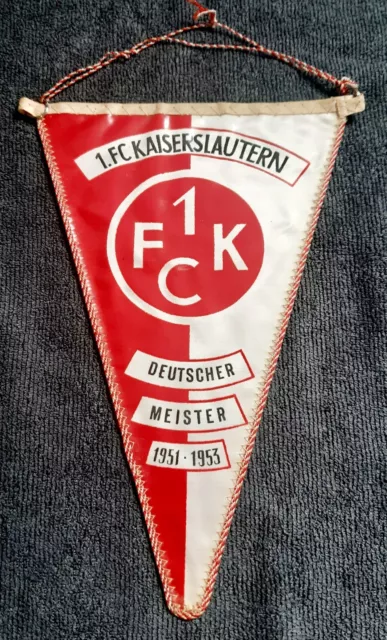 Alter Wimpel 1.FC Kaiserslautern Fußball Deutscher Meister pennant Bundesliga