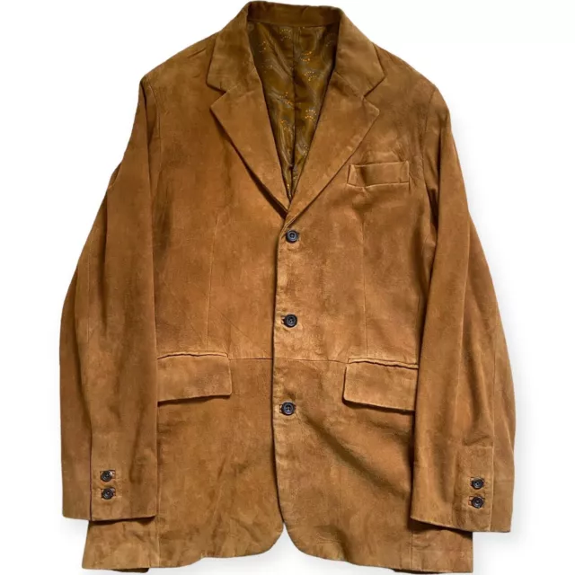 Bespoke VTG Suede Blazer Jacket 40” Ginger Suede Brown