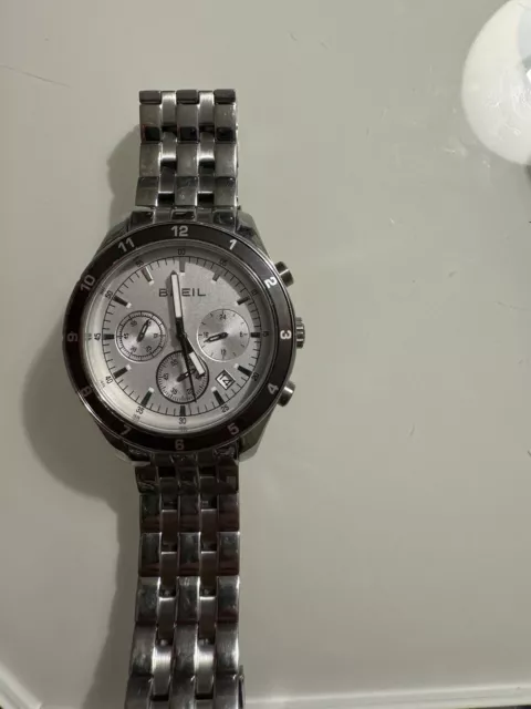 BREIL Orologio Uomo Stronger TW1223 Acciaio Cronografo Silver Elegante Watch