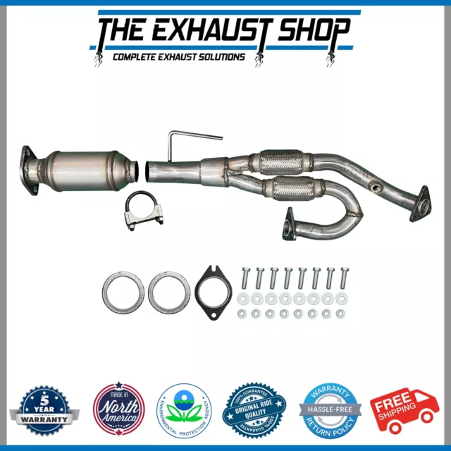 Fits: 2004-2009 Nissan Altima/Quest/Maxima 3.5L Rear Y-Pipe Catalytic Converter