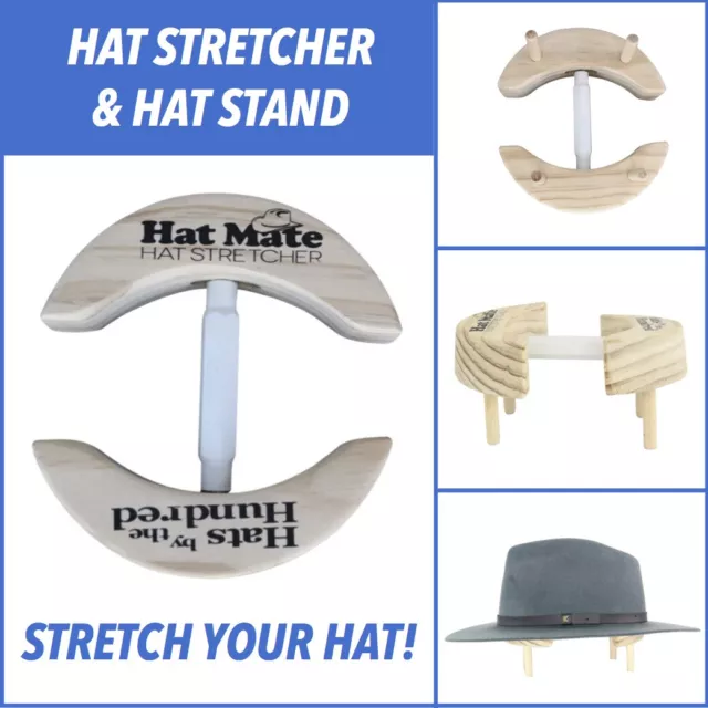 HAIBEIR 4-Way Wooden Hat Stretcher Silver for Adults One Size from 7.08 to  9.6