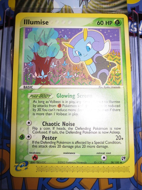 Pokemon Mint (◕‿◕✿) Ex Sandstorm English Illumise 38/100 Unco 1St Edition (2003)