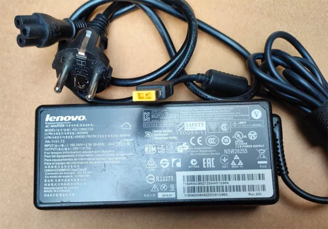 Original Lenovo Netzteil 135W ADL135NLC3A ADL135NDC3A 45N0361 01FR042 Stromkabel