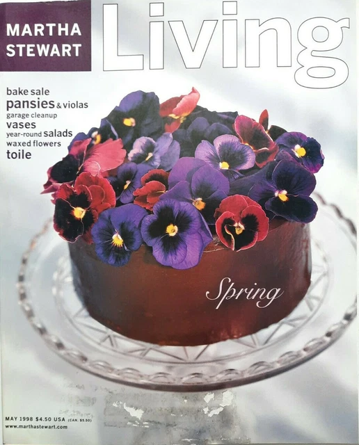 MARTHA STEWART LIVING Magazine May 1998 Issue 59 Salads Pansies Vases