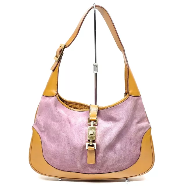 Gucci Hand Bag  Purple Suede Leather 3239092