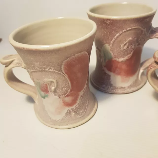 KEVIN BOYD AUSTRALIAN STUDIO POTTERY Mugs 1980s Studio Art Vintage Signed 2