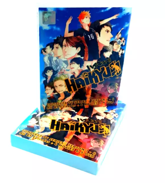 ANIME, HAIKYUU!! 1ST,2ND,3RD,4TH,1-85 EPISODES, 10 DVD, ENG-AUDIO,2  BOXES.2021