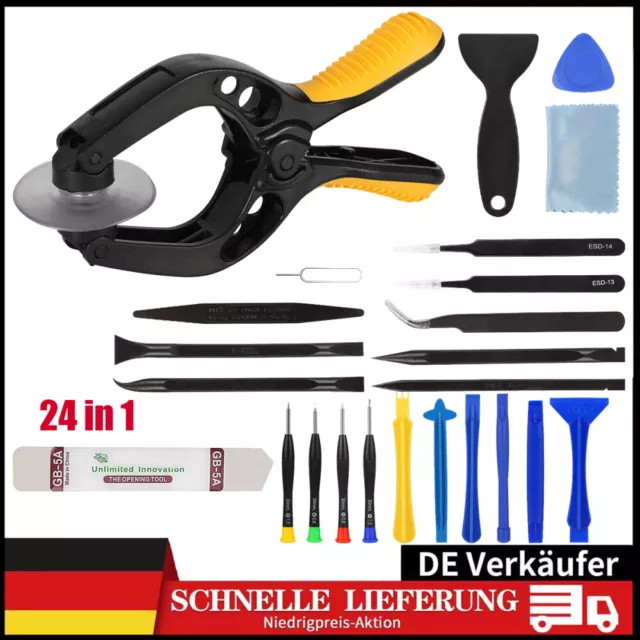 24tlg Reparatur Öffnungs Werkzeug Set Reparatur Display Smartphone Handy Tablet