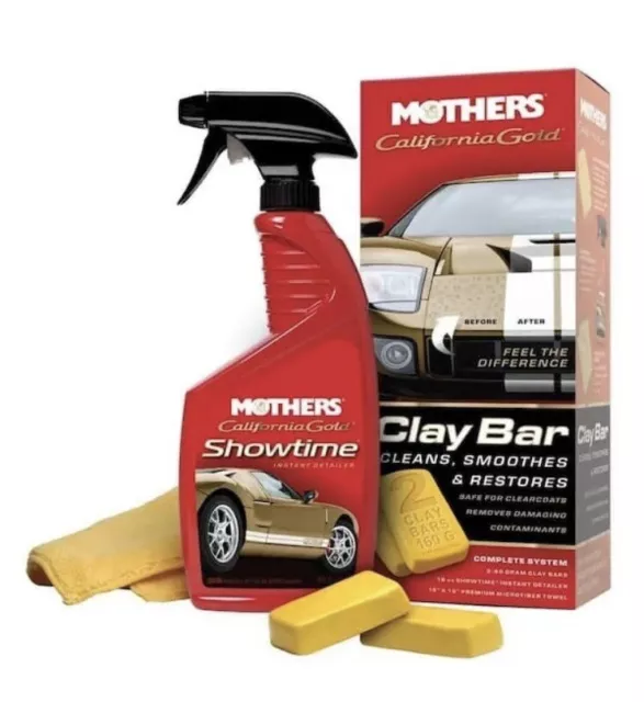 Mothers California Gold Clay Bar Kit 07240 Car Wax Polish Auto Wash Detailing