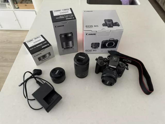 Canon Camera M5 EOS With Accessories