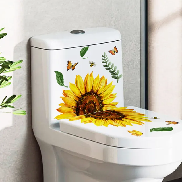 Adesivo da parete girasole decorazione bagno toilette soggiorno armadio decorazione casa-xp