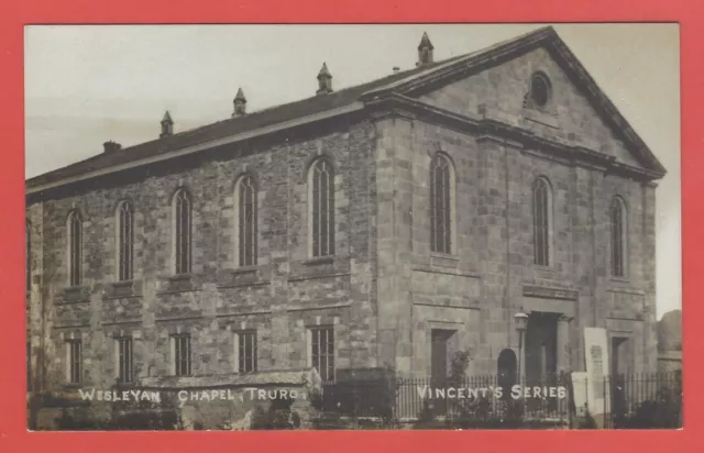 Cornwall Truro Wesleyan Methodist Chapel Exterior / Vincent's Series Rp Postcard