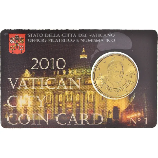 [#1146283] Cité du Vatican, 50 Euro Cent, 2010, Rome, Coin card, FDC, Laiton
