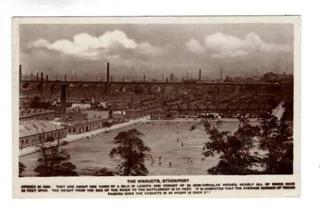 Chehire - Stockport Viaducts & Chimneys, Real Photo 1919, Slight Trim (Ref. 536)