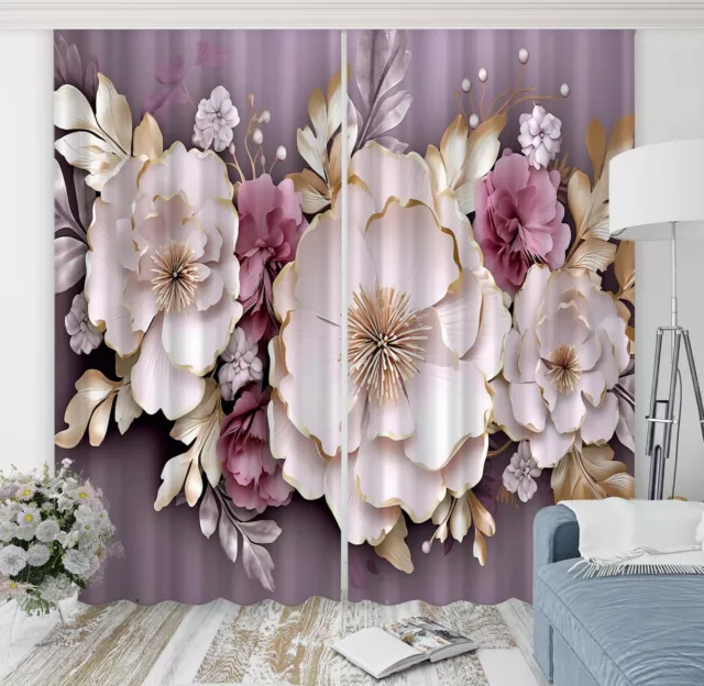 3D Charming Purple Flowers G8230 Photo Blockout Curtain Fabric Window Erin 2023