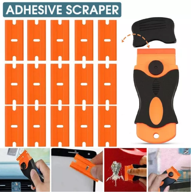 Plastic Razor Blade Paint Glue Remove Adhesive Scraper Blades Set Cleaner AU