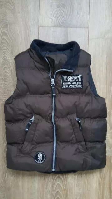 Gilet Sans Manches marron OKAIDI 4 ans, tbe!