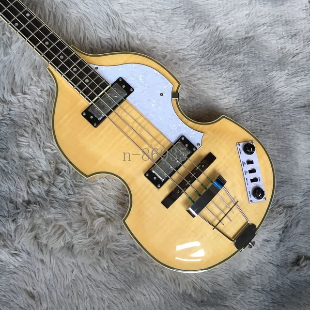 NATURE 4 STRING Violin Electric Bass Guitar Flamed Maple Chrome