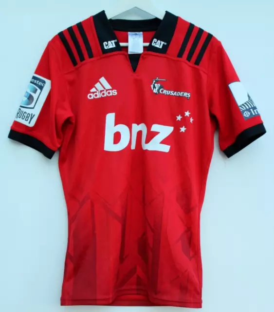 CANTERBURY CRUSADERS 2017/8 Rugby Shirt Adidas Red New Zealand Mens Small S